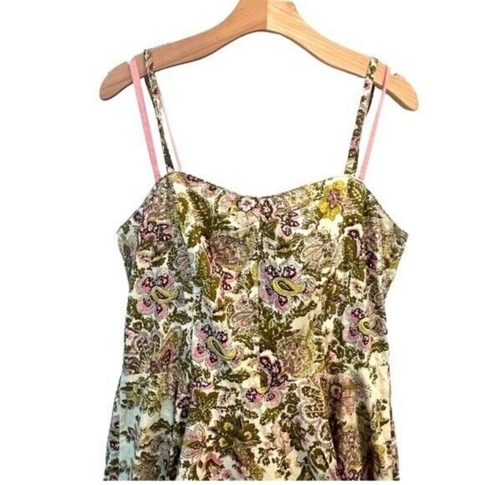 ANTHROPOLOGIE Elevenses Floral Sequin Swing Dress Size 14 - Picture 6 of 10